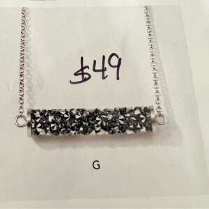 Elegant Silver Necklace with Black Accents